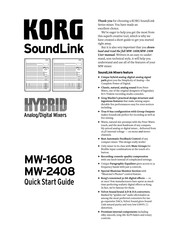 Korg SoundLink MW-1608 Quick Start Manual
