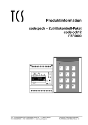 TCS codelock12 Product Information