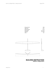 PCM Erwin XL Ultralight Electro Building Instruction