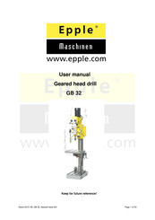 Epple Maschinen GB 32 User Manual