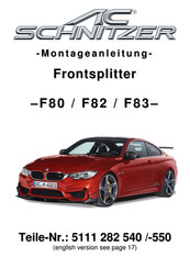 AC Schnitzer 5111 282 550 Fitting Instructions Manual