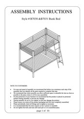 2K FURNITURE DESIGN B7031 Assembly Instructions Manual
