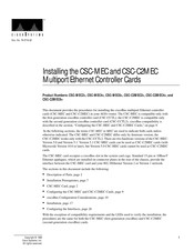 Cisco CSC-MEC4 Manual