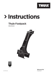 Thule Footpack 953100 Instructions Manual