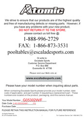 Atomic G05302W/F Instruction Manual
