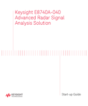 Keysight Technologies E8740A-040 Startup Manual