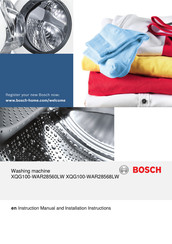 Bosch XOG100-WAR28568LW Instruction Manual And Installation Instructions