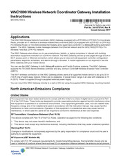 Johnson Controls WNC1800 Installation Instructions Manual