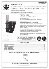 B-Tech SYSTEM2 BT8027 Installation Manual & Parts List