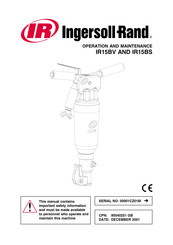 Ingersoll-Rand 85040137 Operation And Maintenance