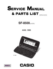 Casio SF-8500 Service Manual & Parts List