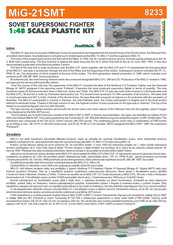 Eduard MiG-21SMT Assembly Instructions Manual