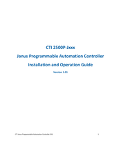 CTI 2500P-J Series Installation And Operation Manual