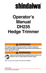 Shindaiwa DH235 Operator's Manual