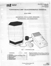 Northern Telecom QTAF2D3 Installation, Operation & Maintenance Instructions Manual
