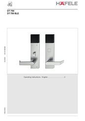 Hafele DT 750 BLE Operating Instructions Manual