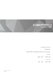 Defro Home IMPULS Series Operating Manual