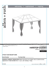 Allen + Roth L-GZ604PCO-F 0697455 Assembly Instructions Manual