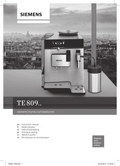 Siemens TE809 DE Instruction Manual