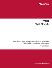MacDon FM100 Installation Instructions Manual