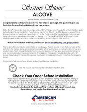 American Bath Factory Sistine Stone Alcove Installation Manual
