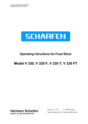 Scharfen V 330 F Operating Instructions Manual