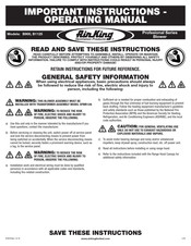 Air King Profesional Series Important Instructions & Operating Manual