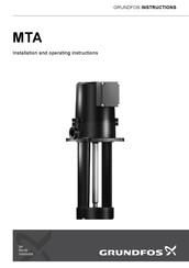 Grundfos MTA 90 Installation And Operating Instructions Manual