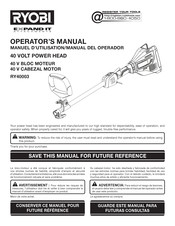 Ryobi RY40003 Operator's Manual