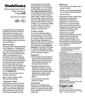 Chef's Choice Manual Diamond Hone Instructions