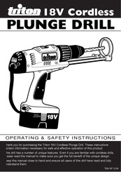 Triton TDB100 Operating/Safety Instructions Manual