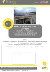IRFTS EASY ROOF M-1 EVOLUTION Installation Instructions Manual