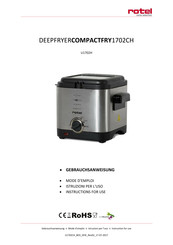 Rotel COMPACT FRY 1702CH Instructions For Use Manual