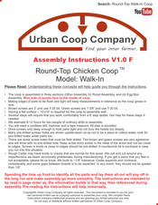 Urban Coop Company Round-Top Chicken Coop Walk-In Assembly Instructions Manual