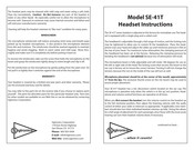 Sigtronics SE-41T Series Instructions
