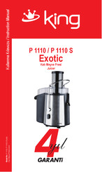 KING P 1110 S Exotic Instruction Manual
