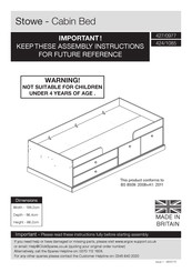 Argos Stowe 424/1085 Assembly Instructions Manual