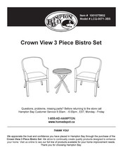 User Manuals Hampton bay Crown View LCQ 0071 3BS Set