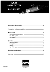 GYS 051805 Manual