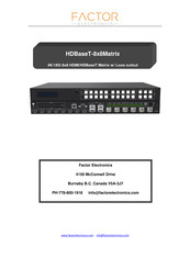 Factor Electronics HDBaseT-8x8Matrix Manual