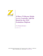 ZiLOG Z183 EMAC User Manual