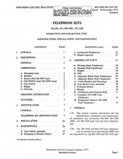 NORTHERN ELECTRIC NE-1500 Identification, Installation, And Maintenance