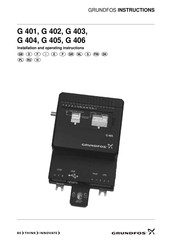 Grundfos G 401 Installation And Operating Instructions Manual