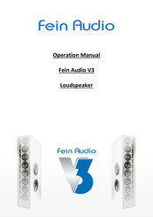 Fein Audio V3 Operation Manual