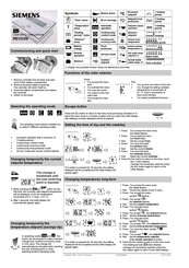 Siemens REV23M Operating Instructions