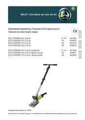WOLFF ECO-STRIPPER 015518 Translation Of The Original Manual