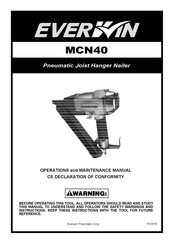 Everwin MCN40 Operation And Maintenance Manual