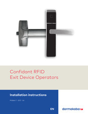 Dormakaba Confidant RFID Installation Instructions Manual