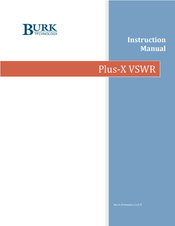 BURK Technology Plus-X VSWR Instruction Manual