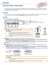 Extron electronics HAI 100 4K Plus Setup Manual